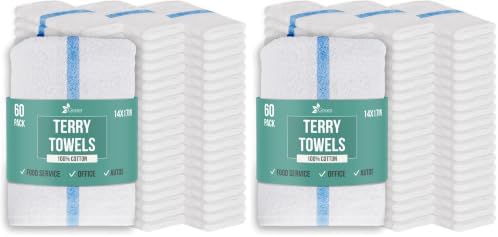 GREEN LIFESTYLE Terry Towels 14" x 17" 120 Pack by GreenLifeStyle