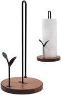 Wooden Paper Towel Holder Countertop, Round Base by TOCEMEI