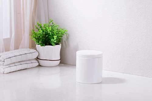 Cotton Swab Holder with Lid, Resin Cotton Ball Canister Jar Cosmetics Makeup - Image 5