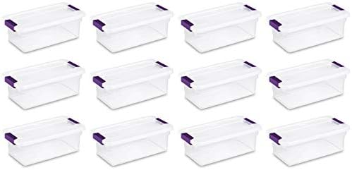 Sterilite 6 Qt Clearview Latch Storage Box, Stackable Bin - Image 2