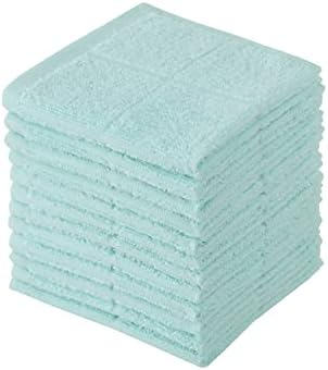 Glynniss Dish Rags for Washing Dishes, 100% Cotton Aqua Kitchen WashCloths by Glynniss