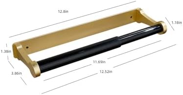 Adhesive Or Drilling 12IN Gold Kitchen Paper Towel Holder Under Cabinet - Image 5