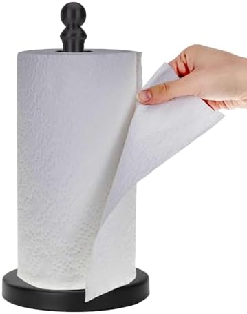 Paper Towel Holder Countertop, Standing Paper Towel Roll Holder by Exilon