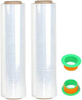 2-Pack Clear Stretch Wrap 18" x 1000 Feet 80 Gauge Industrial Strength by CHUANGSEED