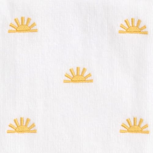 Ritz 2-Piece Cotton Velour Bathroom Hand Towel Set, Embroidered Sun Allover - Image 2