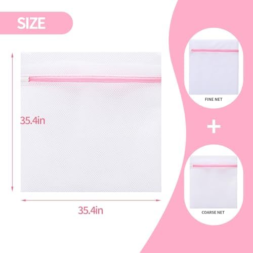 Extra Large Mesh Laundry Bags Washing Bag 2Pack Delicates Bag and Zipper - Image 7