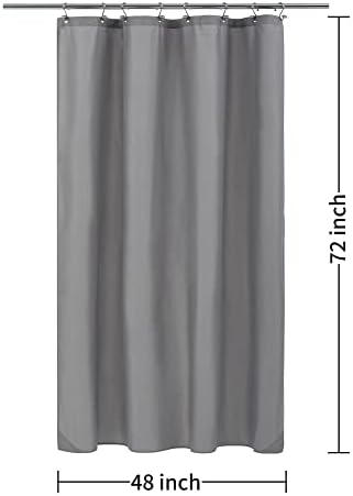 ALYVIA SPRING 48x72 Stall Waterproof Fabric Shower Curtain or Liner Grey - Image 7