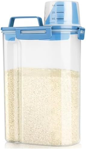 Viretec Rice Airtight Storage Container, 3 to 5Lbs Cereal Dry Food Flour Bin by Viretec