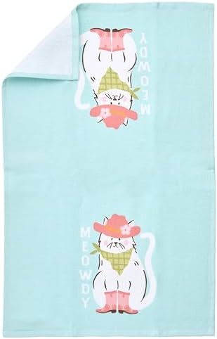 Ritz 4-Piece Kitchen Towel Set, Meowdy Cat & Daisy Boot Prints - Image 6
