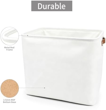 Bagnizer Large Fabric Storage Baskets | 50L Storage Bins, Decorative Linen - Image 5