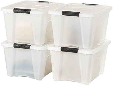 IRIS USA 4-Pack 32 Quart Storage Bins by IRISUSA