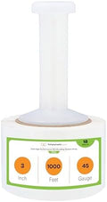 PSBM Mini Stretch Wrap with Plastic Handle, 18 Rolls 3 Inch x 1000 Feet 45 by PackagingSuppliesbymail