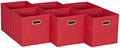 Household Essentials Foldable Fabric Storage Cubes 6-Pack – 11x11x11 Stackable by HouseholdEssentials