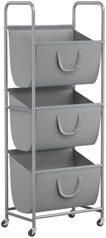 ELYKEN 3-Tier Vertical Rolling Laundry Hamper by ELYKEN