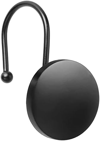 Round Button Resin Shower Curtain Hooks Set of 12 Decorative Shower Curtain by SIMPLE+CLEVER+HOMES+365