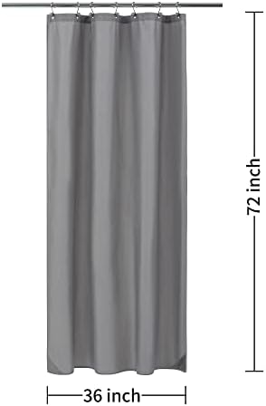 ALYVIA SPRING Stall Waterproof Fabric Shower Curtain or Liner Grey - Image 7