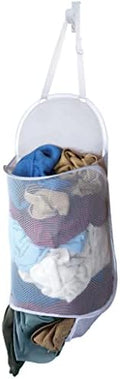 Smart Design Deluxe Mesh Over The Door Pop Up Hamper w/ Hook & Adjustable Strap by PROMART