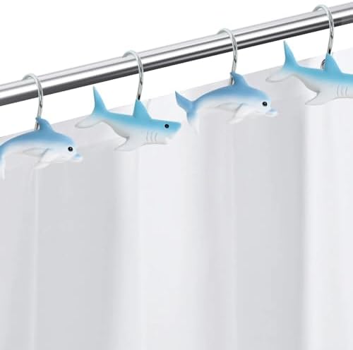 12-Piece Shark Shower Curtain Hooks - Image 5