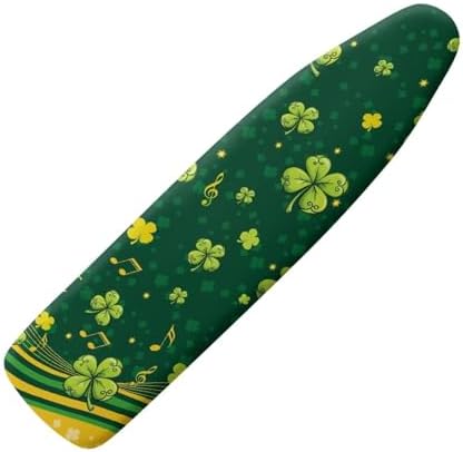 Green Clover Leaves Steam Ironing Board Cover, Irish Shamrock Stain Resistant by Daulesho