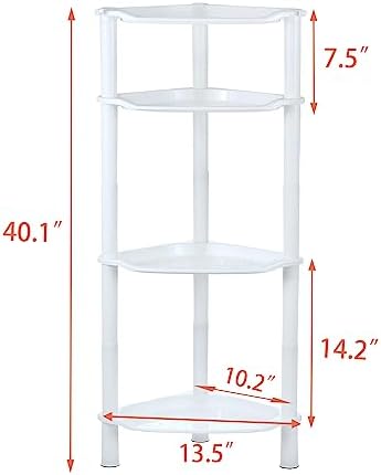 4 Tier Corner Shower Caddy, Plastic Shower Organizer - Image 3