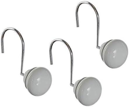 Creative Scents Gray Shower Curtain Hooks Decorative | Set of 12 - Image 4