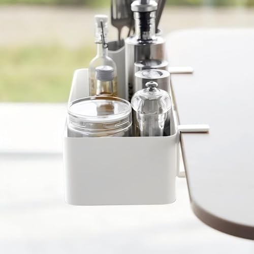 No Drill Desk Side Storage, Hanging Organizer, Clamp on Table Basket, Minimalist - Image 5