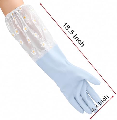 Dishwashing Cleaning Gloves Waterproof Tear-Resistant Household Rubber Cleaning - Image 2