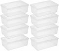 novelinks 8 Pack 6 Quart Stackable Shoe Storage Bins by novelinks