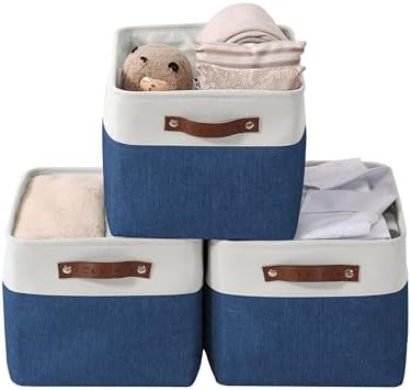 DECOMOMO Storage Bins, Large Fabric Storage Baskets by DECOMOMO