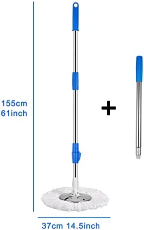 Spin Mop and Bucket with Wringer Set, 360° Mop and Bucket System with 3 - Image 3