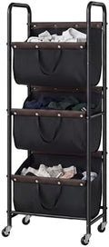 GRANNY SAYS 3 Tiered Laundry Sorter, Narrow Hamper Cart by GRANNYSAYS