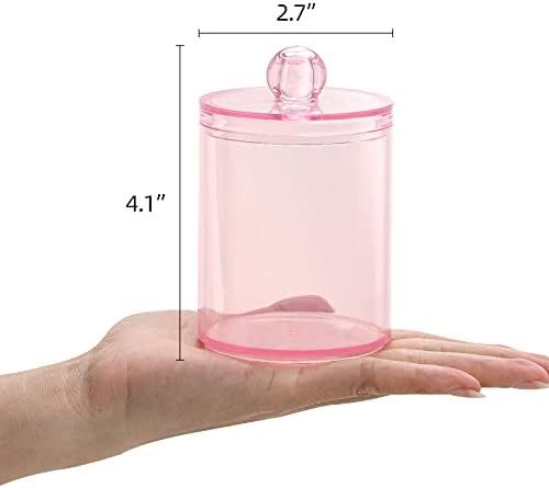 Tbestmax 2 Pack Qtip Holder Bathroom Jars Canisters - Image 2