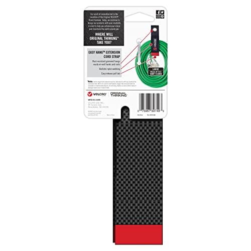 VELCRO Brand EASY HANG Extension Cord Organizer Holder | Large 18" Heavy Duty - Image 9