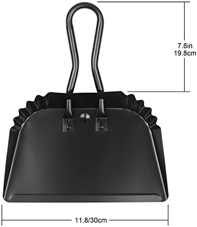 Heavy-Duty Metal Dust Pan-10”Wide Handheld Angled Dustpan - Image 2