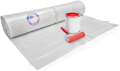IDL Packaging Clear 4 mil Construction Plastic Sheeting, Slide&Slip by IDLPackaging