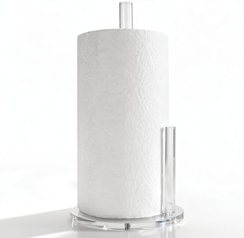 Acrylic Paper Towel Holder, Premium Stand by Dealpoli