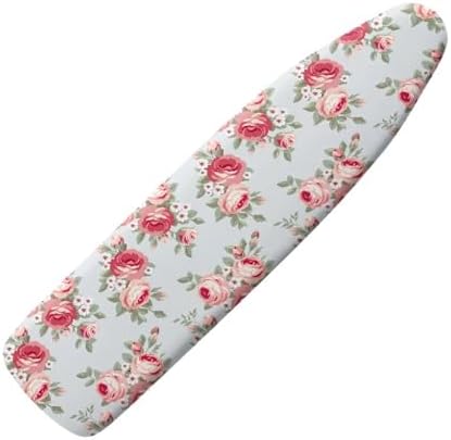 Pink Rose Ironing Board Padded Cover Dust Covers Stretchable Iron Board by Oamsistay
