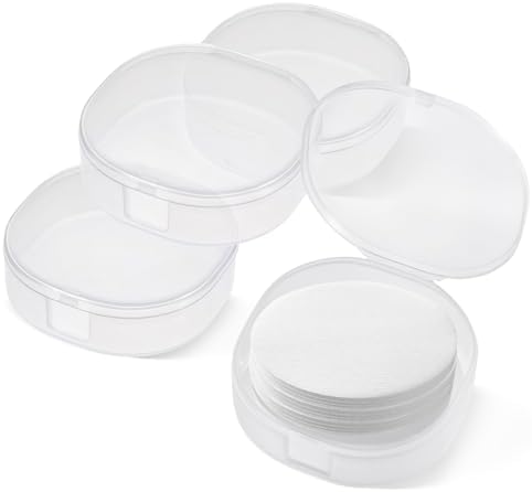 4Pcs Travel Cotton Round Holder, Cotton Pad Container by Unknown