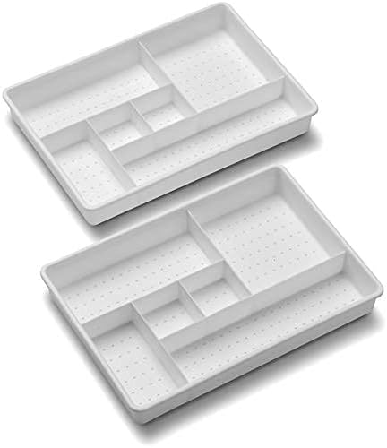 madesmart Plastic 6-Compartment Drawer Organizer Gadget Trays - Image 2
