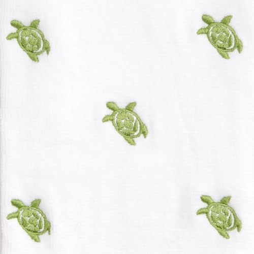 Ritz 2-Piece Cotton Velour Bathroom Hand Towel Set, Embroidered Sea Turtle - Image 2