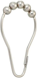 Moen SR2100BN Shower Curtain Rolling Rings, Brushed Nickel by Moen