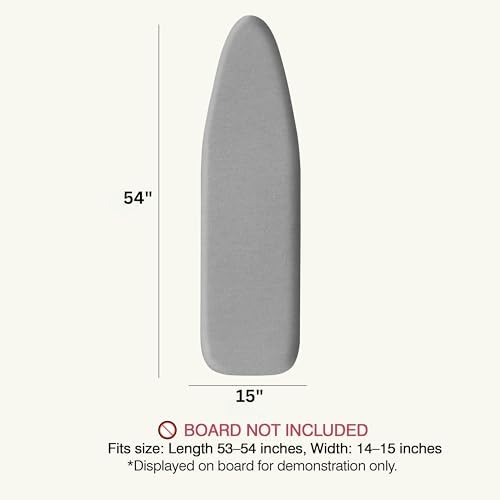 UniSimp Ironing Board Cover and Pad 15"x54" Extra Thick Natural Cotton - Image 2