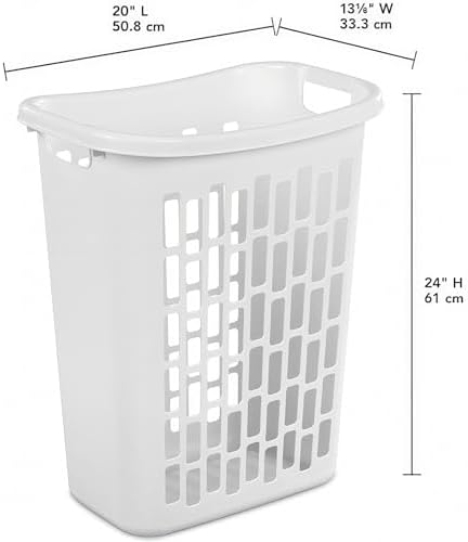 3-Pack Tall & Slim Open Rectangular Plastic Laundry Hamper - Image 5