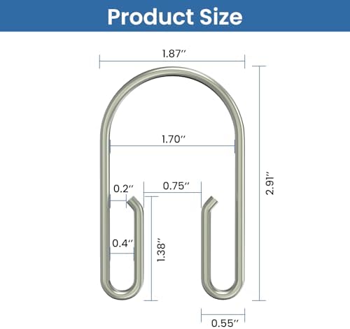 Shower Curtain Hooks Rings ，Double Sided Shower Curtain Hooks Rust Proof，12 pcs - Image 5