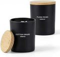 2 Pack Glass Qtip Holder Dispenser Set by unisence