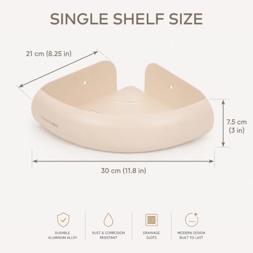 Corner Shower Caddy Adhesive, No Drilling Shower Organizer Shelf - Image 6