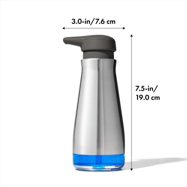 OXO Good Grips Stainless Steel Countertop Soap Dispenser | Refillable Soap - Image 6
