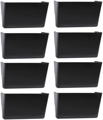 EASEPRES 8 Pack Black Plastic Single Pocket Hanging File Organizer, Wall Mount by EASEPRES