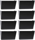 EASEPRES 8 Pack Black Plastic Single Pocket Hanging File Organizer, Wall Mount by EASEPRES