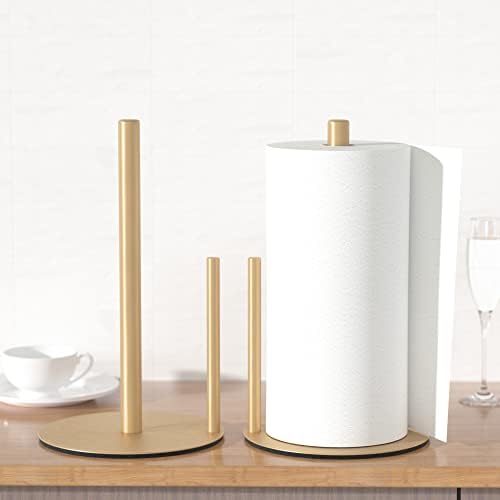 Paper Towel Holder Gold Stainless Steel Kitchen Countertop Roll Organizer - Image 7